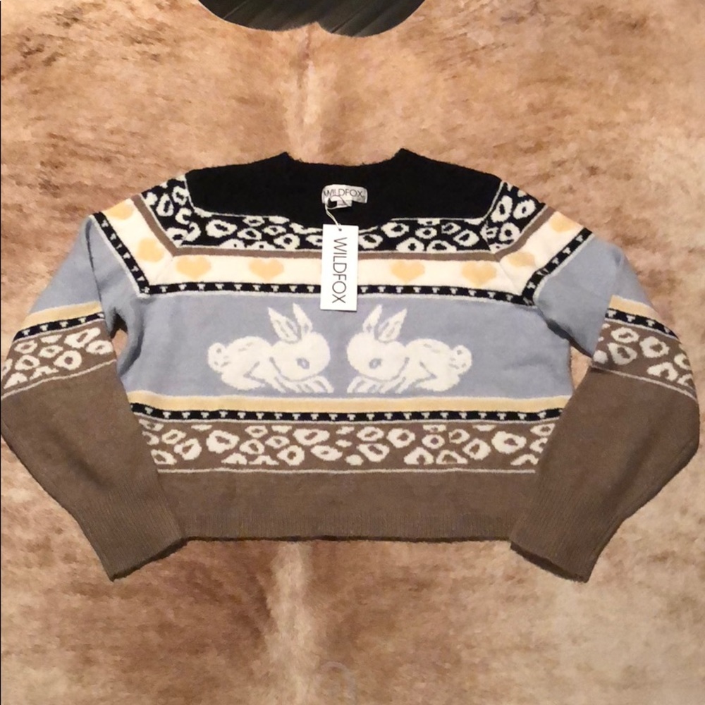 Wildfox -Bunny Fair Isle Peak Sweater